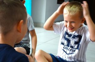 Zabawy dostarczyły najmłodszym wiele uśmiechu